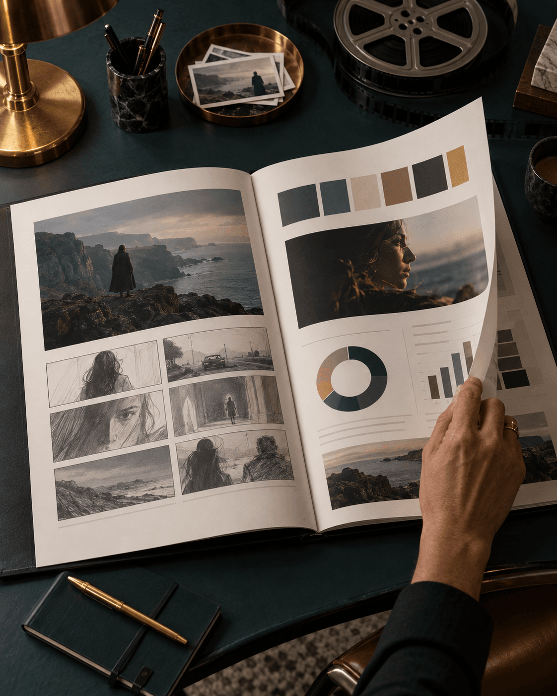 Film proje dosyası ve storyboard sayfaları